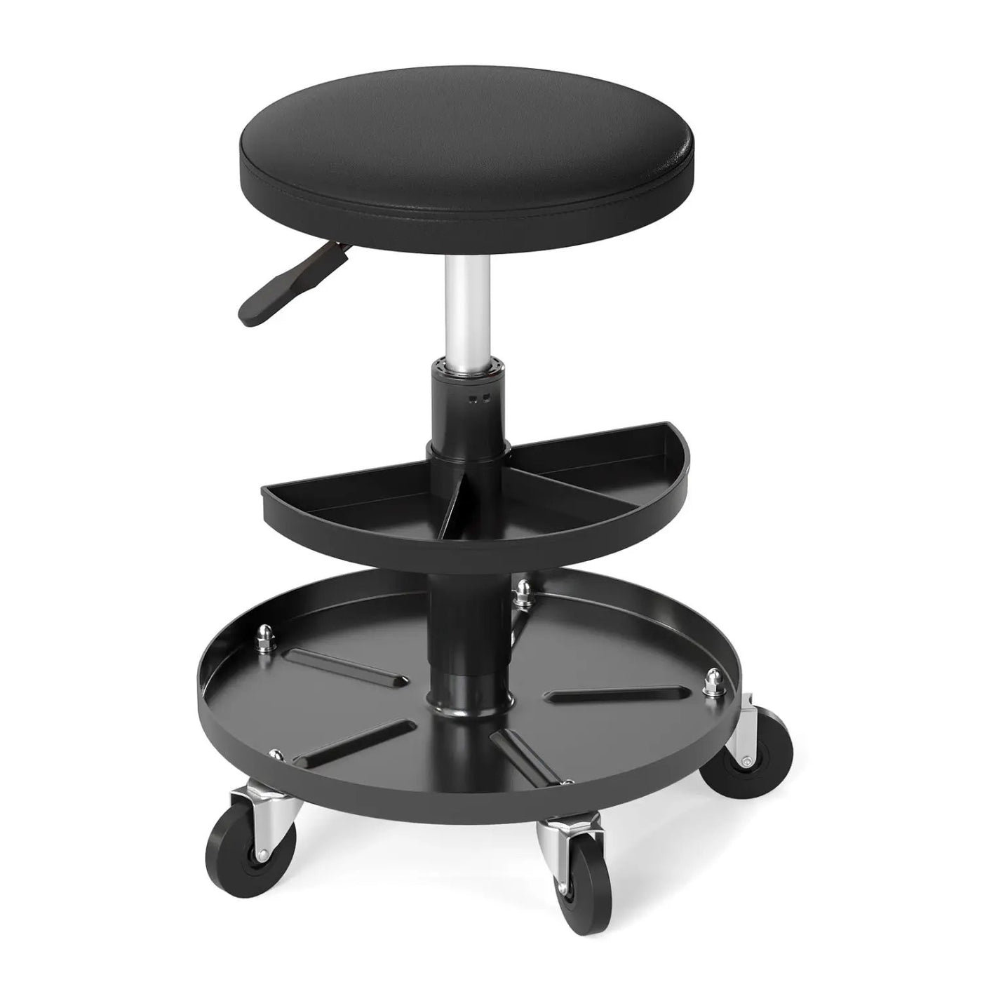 Adjustable Rolling Mechanic Stool with Tool Trays by DirectDeals