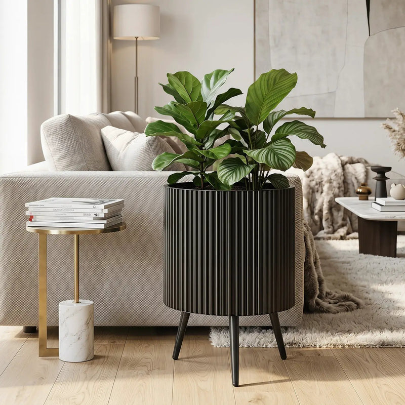 20-Inch Raised Metal Planter with Stand and Drainage Holes by DirectDeals