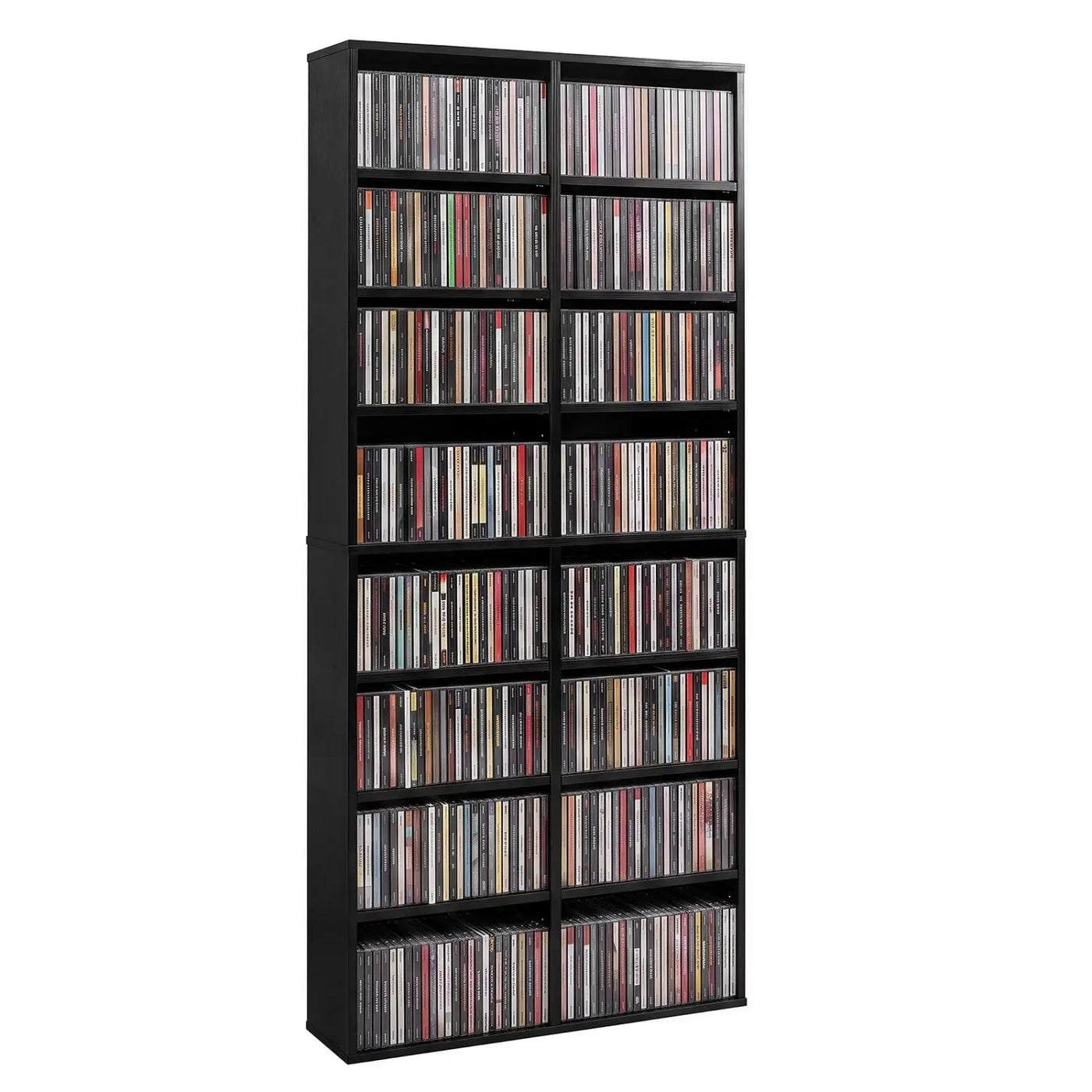 16 Compartment CD Storage Unit with Adjustable Shelves 54" by DirectDeals