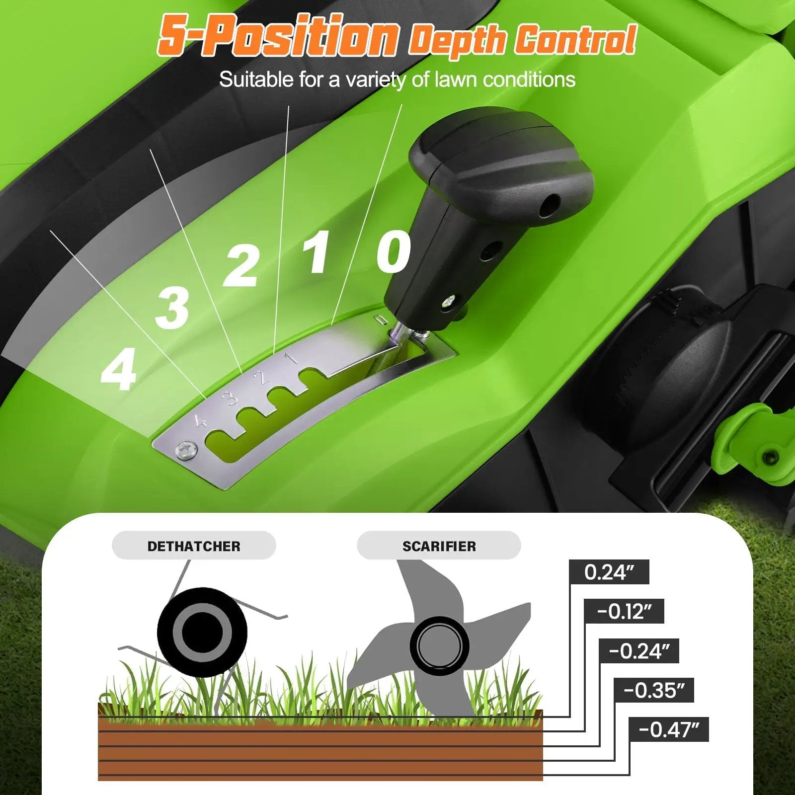 16-Inch Electric Lawn Dethatcher and Scarifier with Collection Bag by DirectDeals