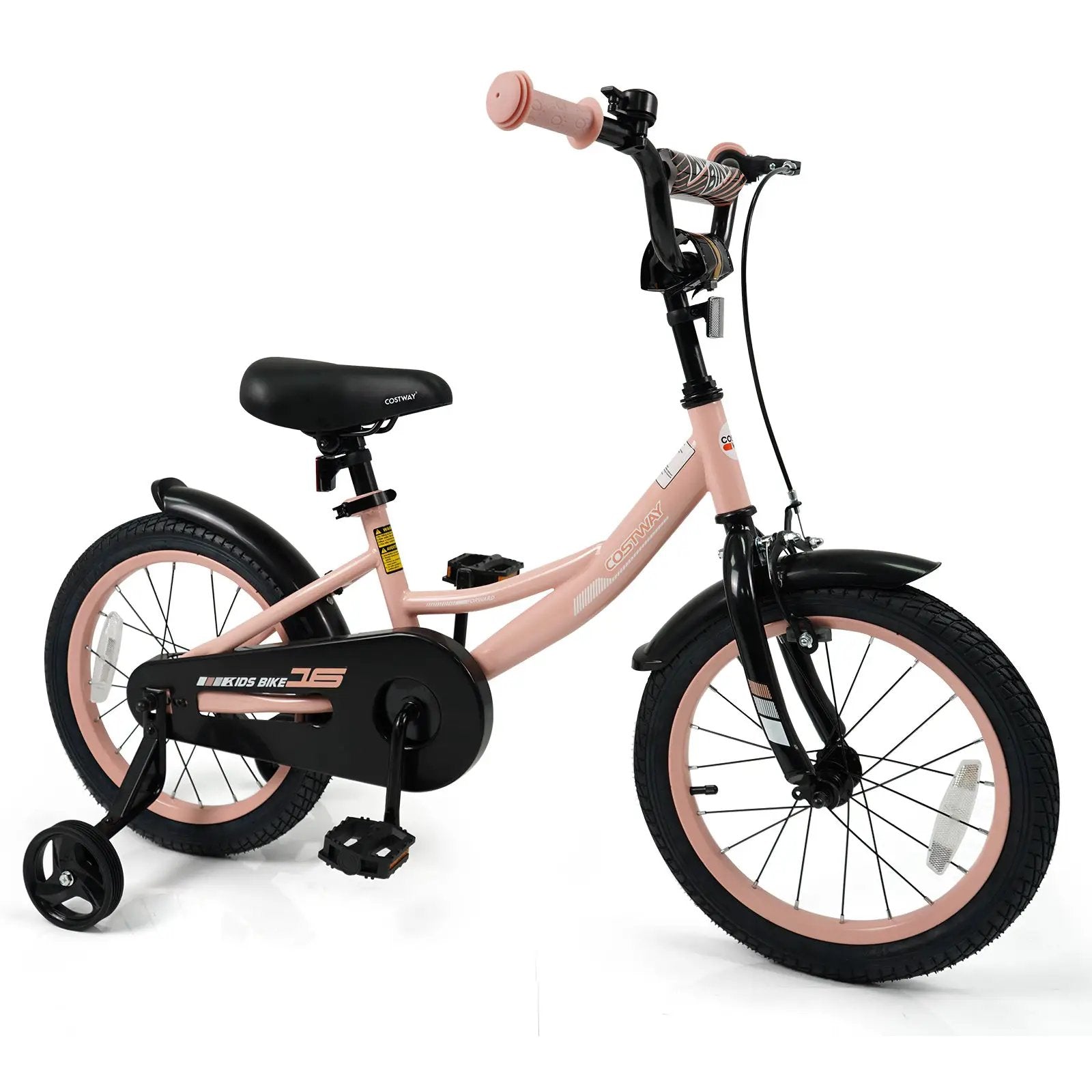 Kids Bike 12-18 Inch with Training Wheels - Pink by DirectDeals