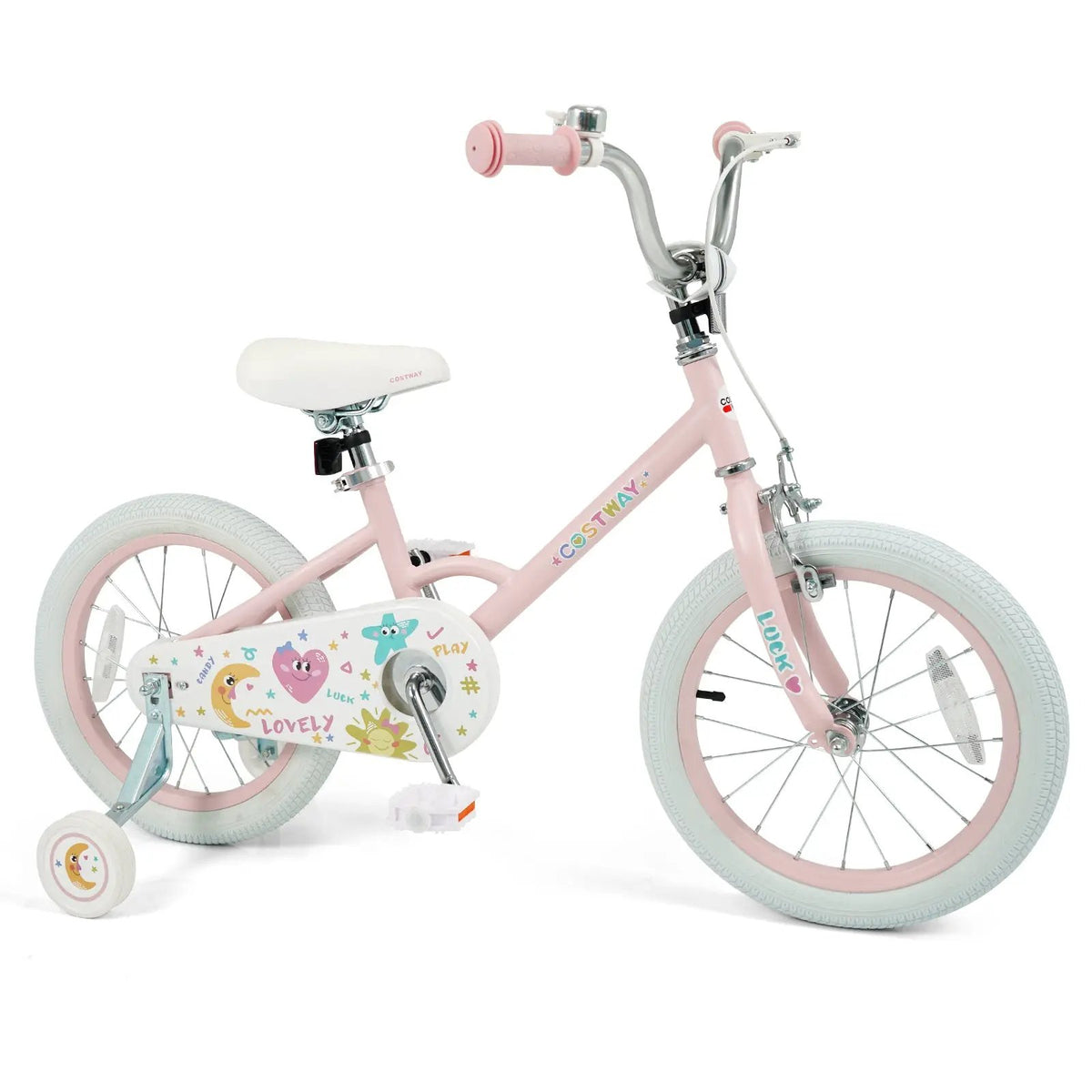 Kids Bike 12-18 Inch with Training Wheels - Pink Stars & Moon, photo 19 of 32