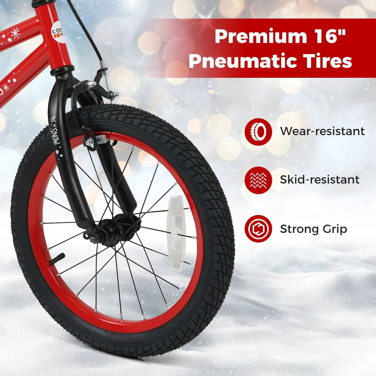 Kids Bike 12-18 Inch with Training Wheels & Christmas Music, photo 22 of 32