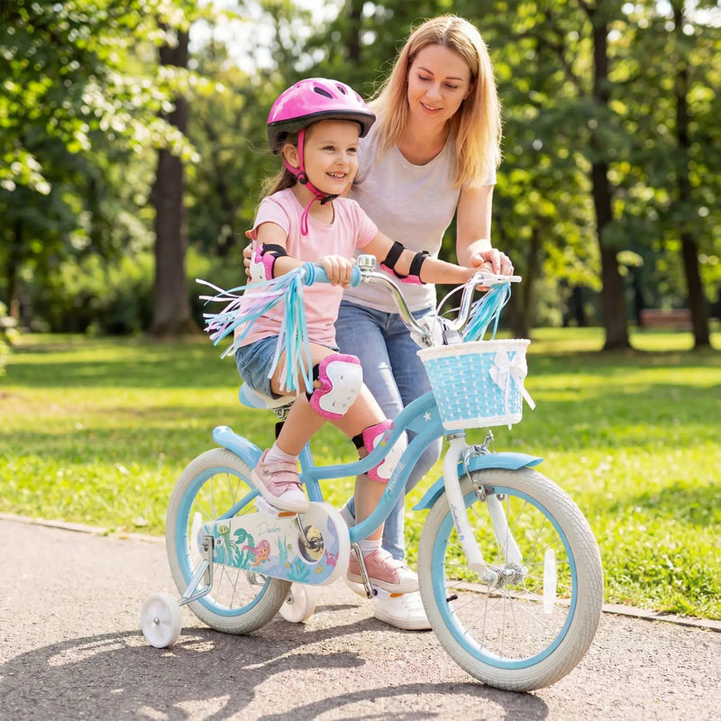 Kids Bike 12-20 Inch with Training Wheels & Basket by DirectDeals