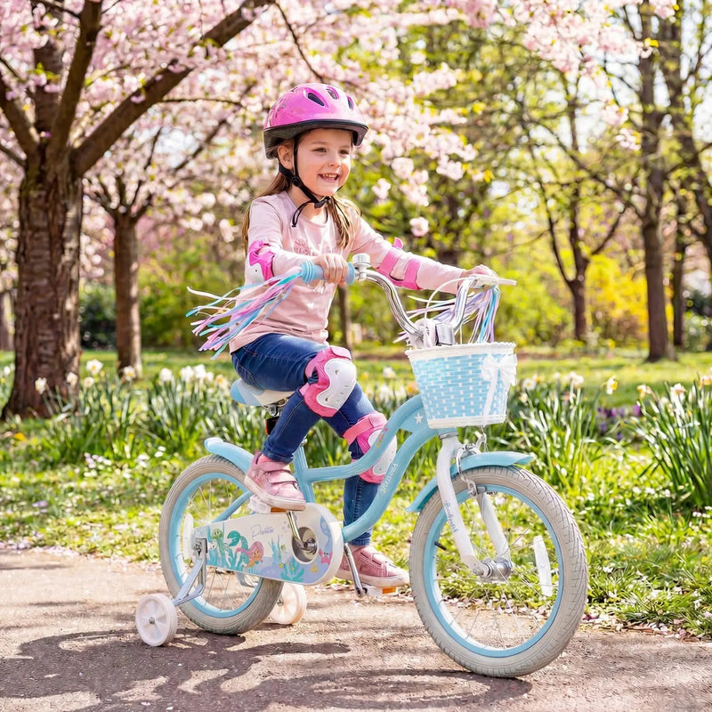 Kids Bike 12-20 Inch with Training Wheels & Basket by DirectDeals