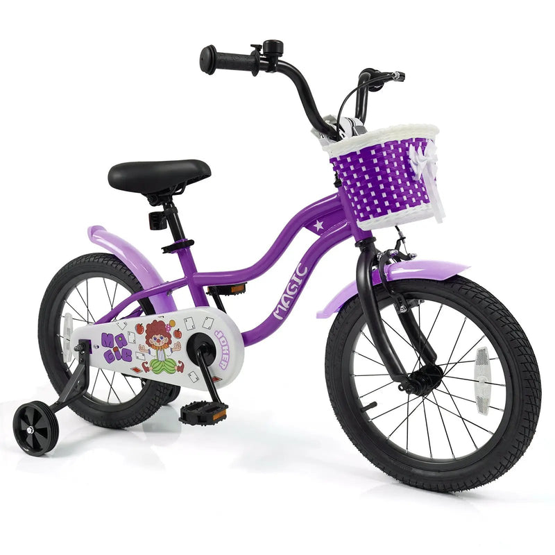 Kids Bike with Training Wheels 12-18 Inch - Magic Rose by DirectDeals