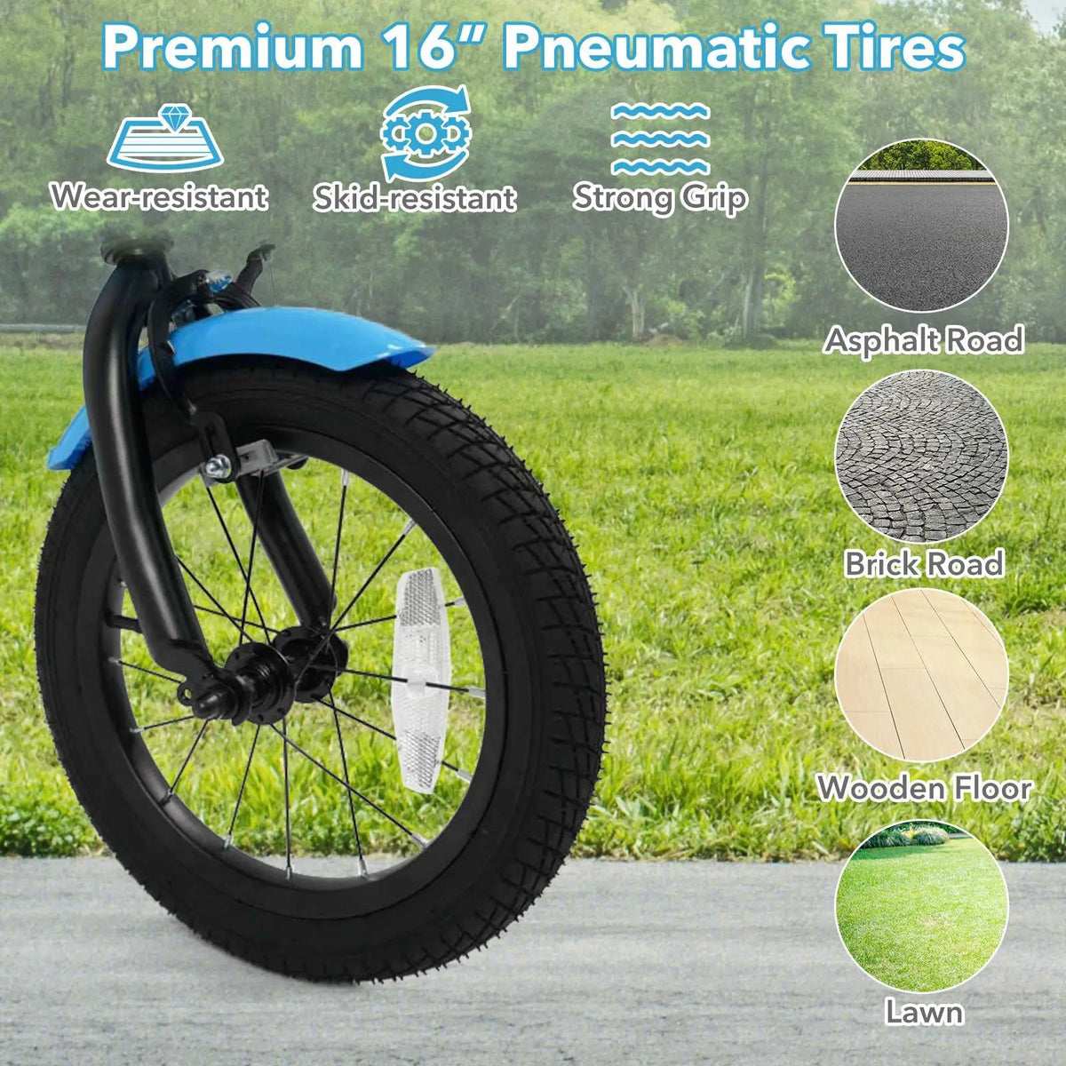 12/14/16 Inch Kids Bike with Training Wheels and Basket Navy Color, photo 25 of 32