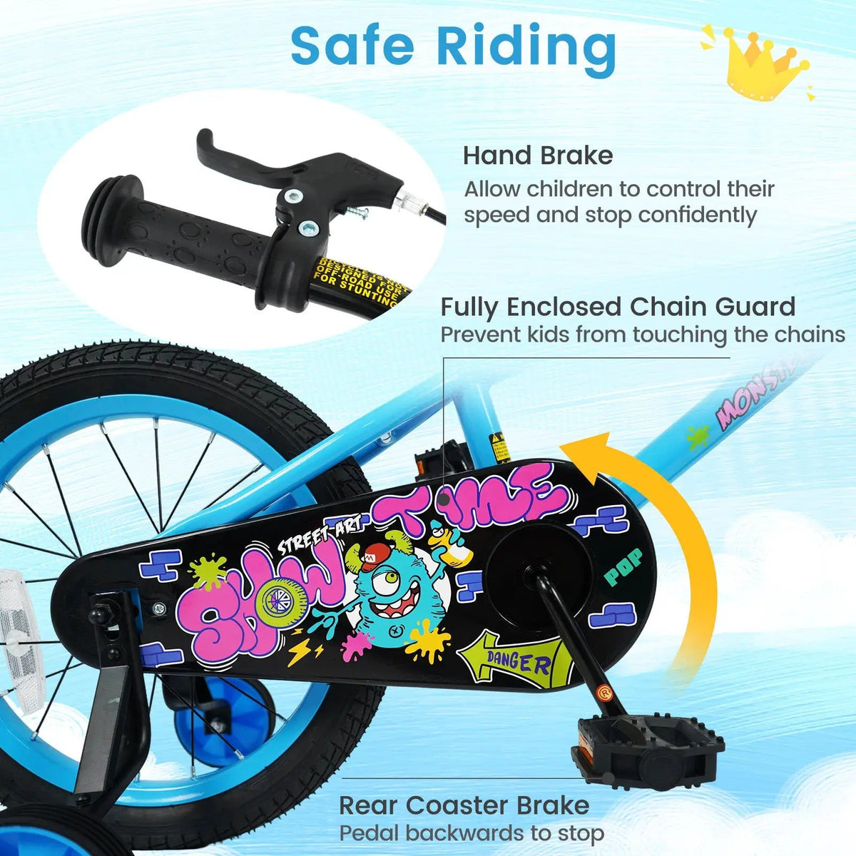 Kids Bike 16 Inch with Training Wheels Ages 4-7, photo 5 of 32