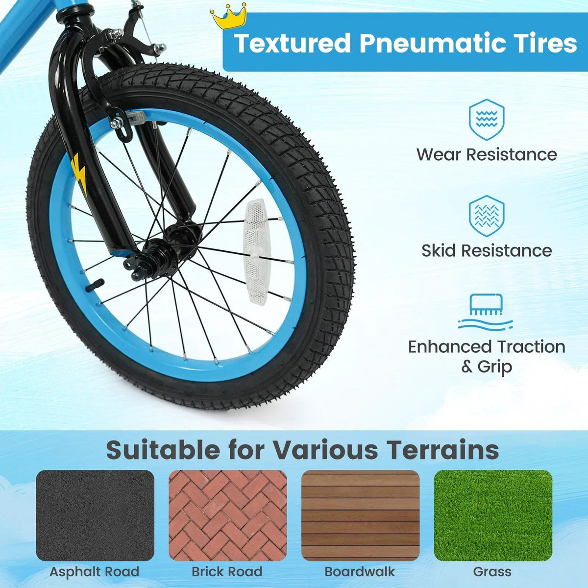 Kids Bike 16 Inch with Training Wheels Ages 4-7, photo 7 of 32
