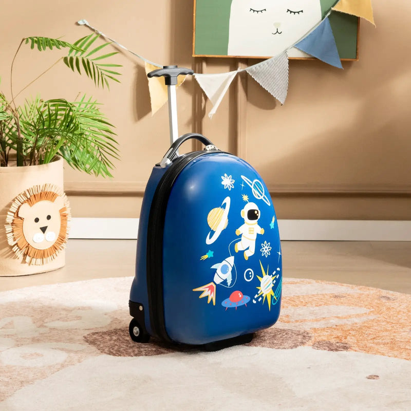16 Inch Kids Carry-On Luggage Hard Shell Suitcase with Wheels by DirectDeals