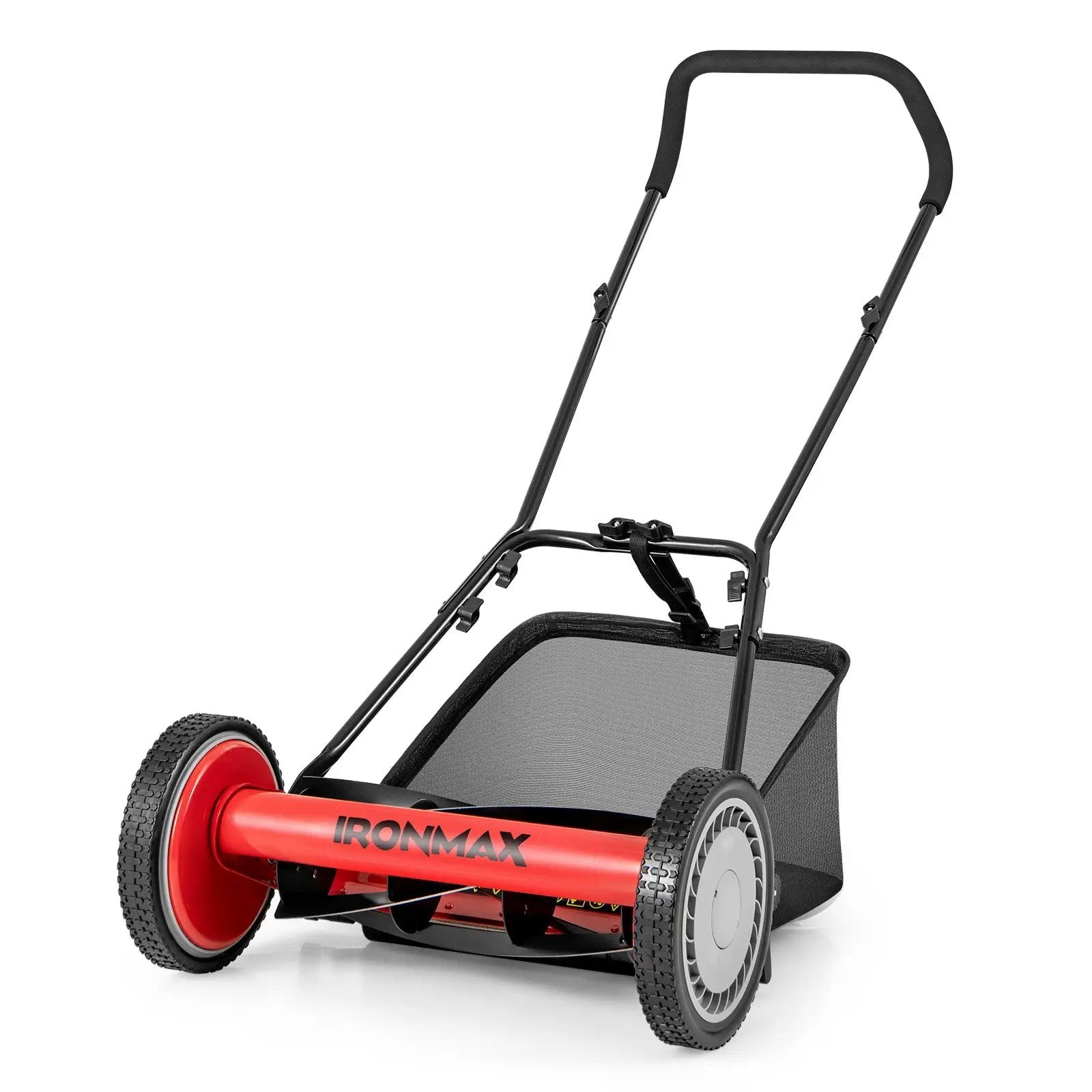 16 Inch Push Lawn Mower with 5 Steel Blades and Grass Catcher Bag by DirectDeals