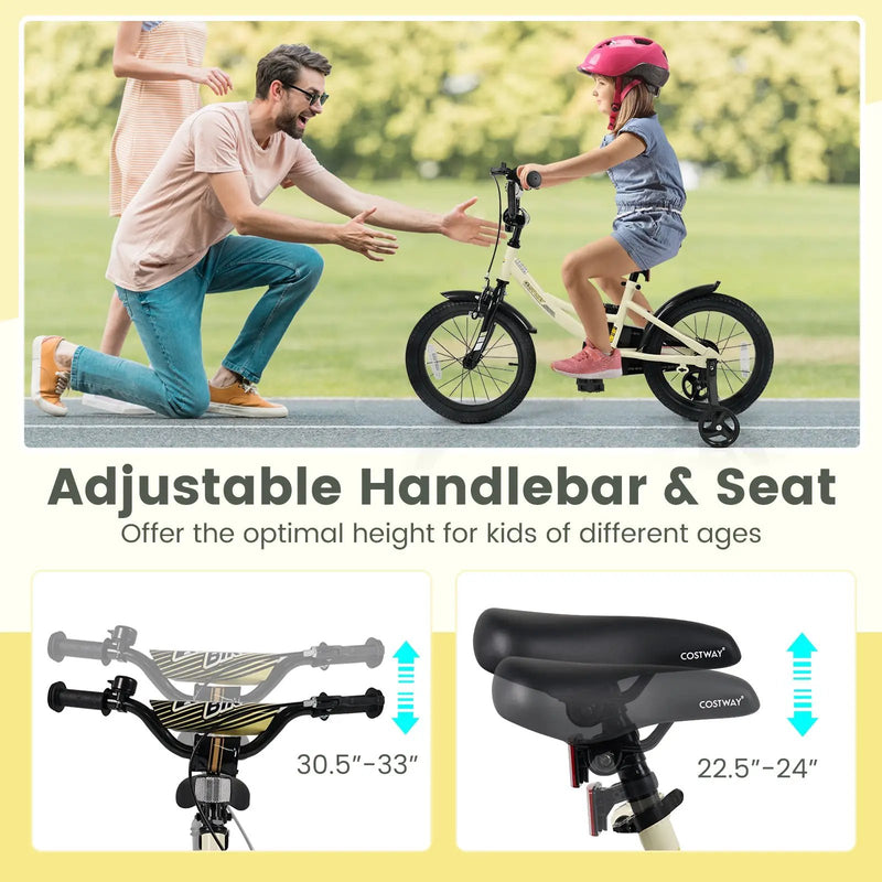 14 Inches Kids Bike Sport Bicycle with Removable Training Wheels by DirectDeals