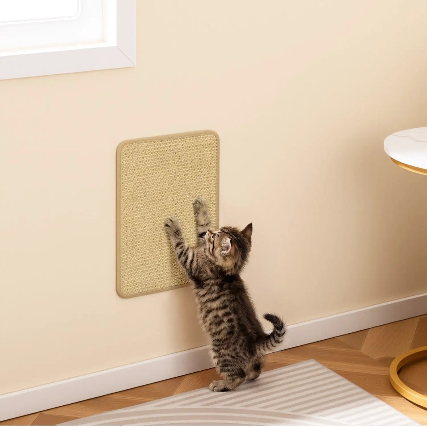 Cat Scratcher Mat Set - 6 Piece Natural Sisal Furniture Protector by DirectDeals