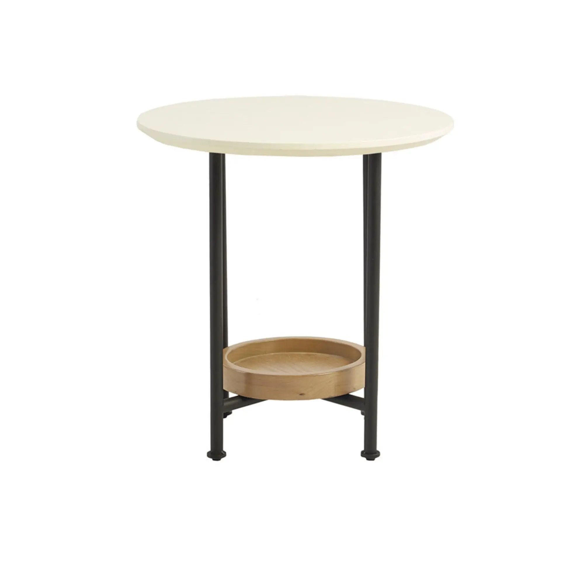 Oval End Table - White / Natural by Unique Piece Furniture