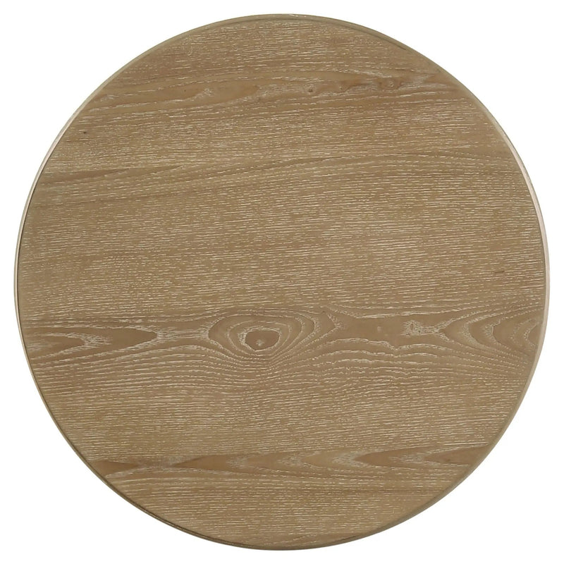 Adina 2-piece Round Coffee Table Set Distressed Light Brown by Unique Piece Furniture