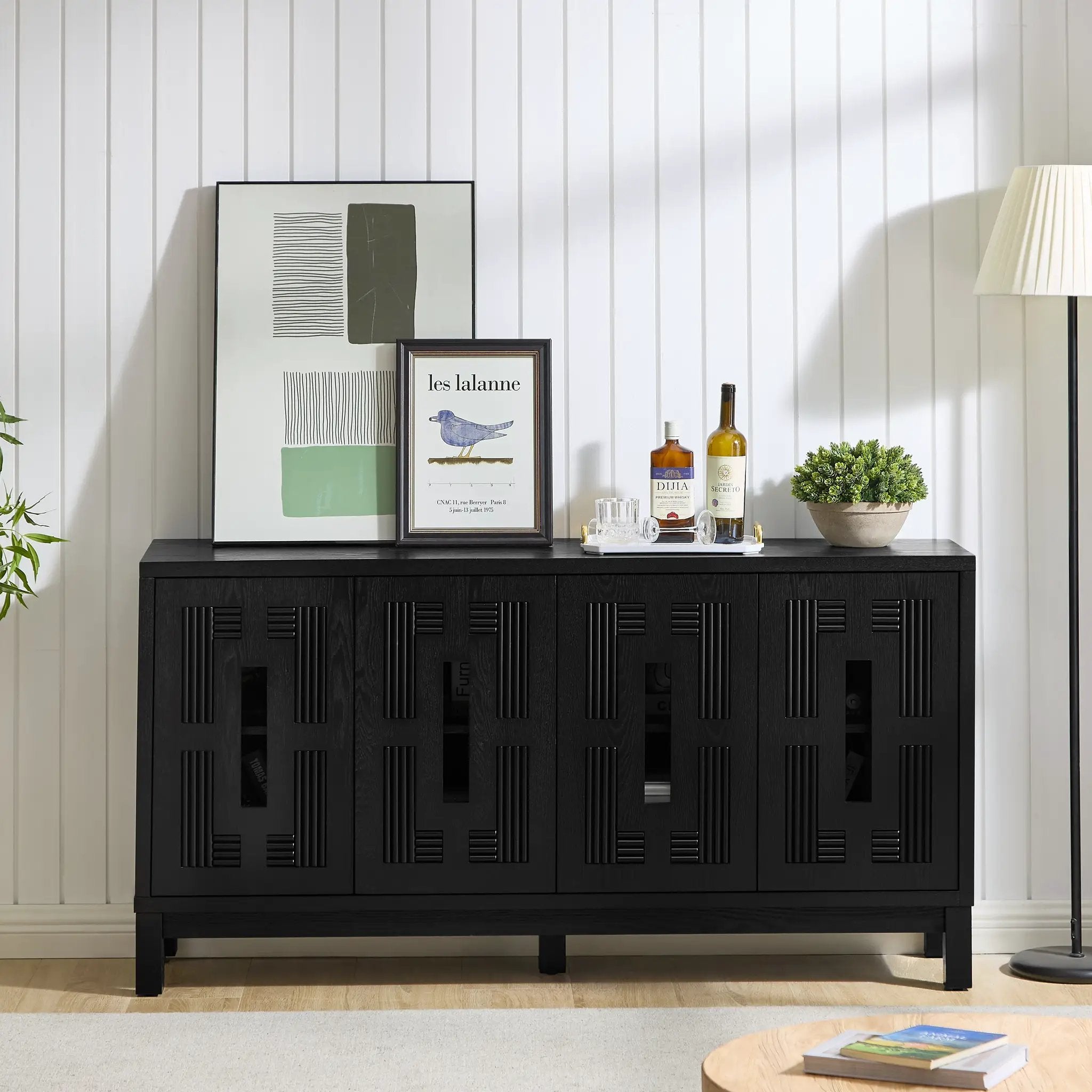 60.7" Mid Century Modern Sideboard Buffet Cabinet by HouseOfZazla