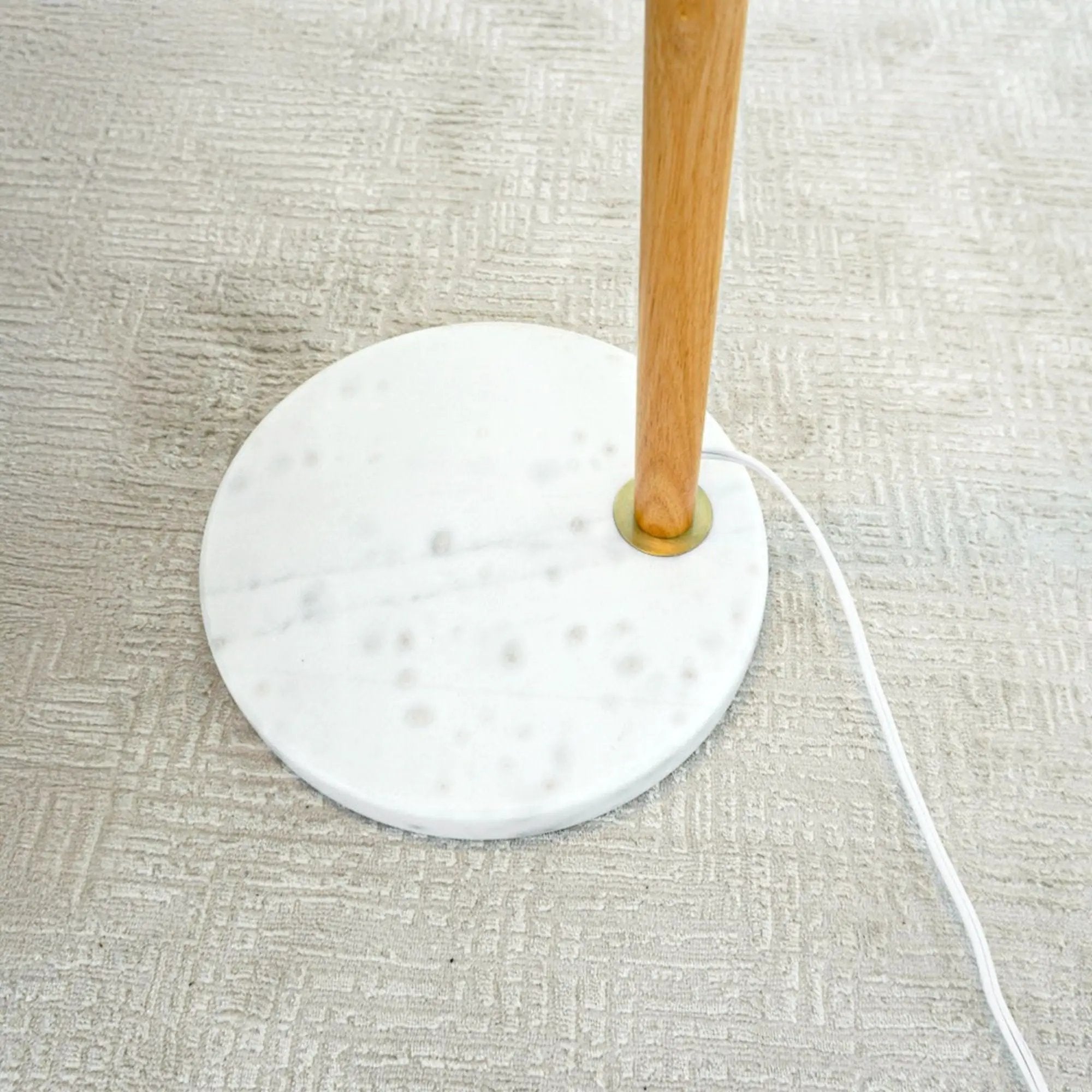 Tall Corner Floor Lamp For Living Room - White by HouseOfZazla