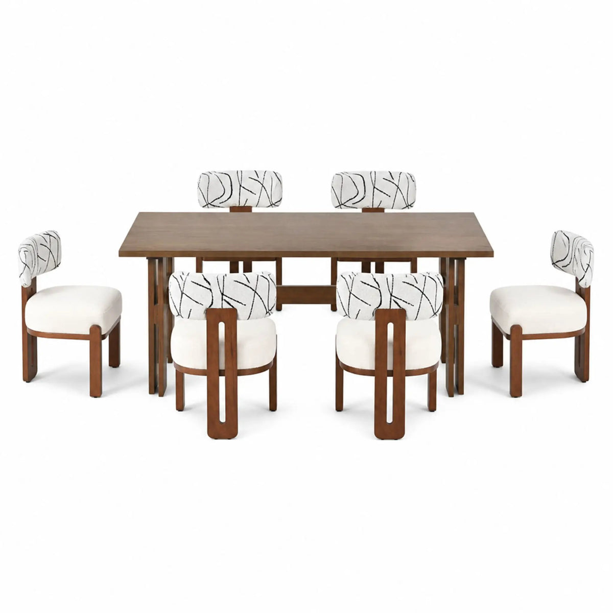 7-Piece Dining Table Set for 6, 71", photo 3 of 9