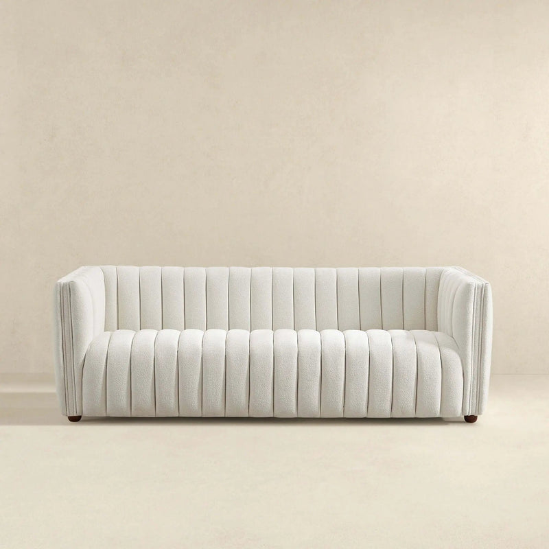 April - Mid-Century Modern Luxury Tight Back Boucle Couch by Unique Piece Furniture