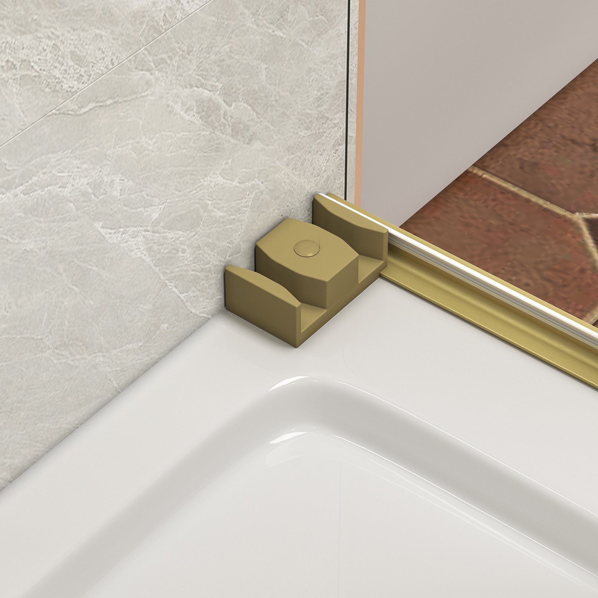 43"-48" W x 76" H Brushed Frameless Shower Door by HouseOfZazla