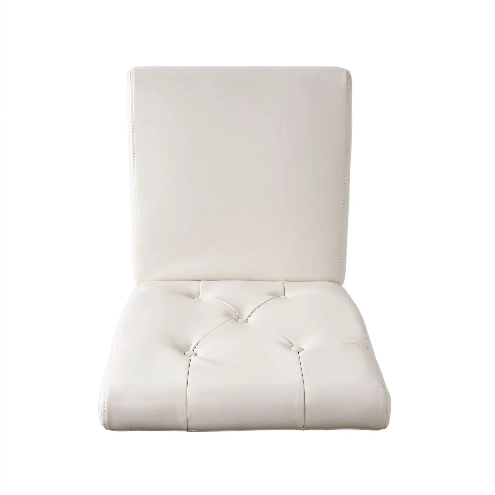 Carter 5 Tuft Dining Chair With Button Tufted Backrest And Espresso Legs - Ivory by HouseOfZazla