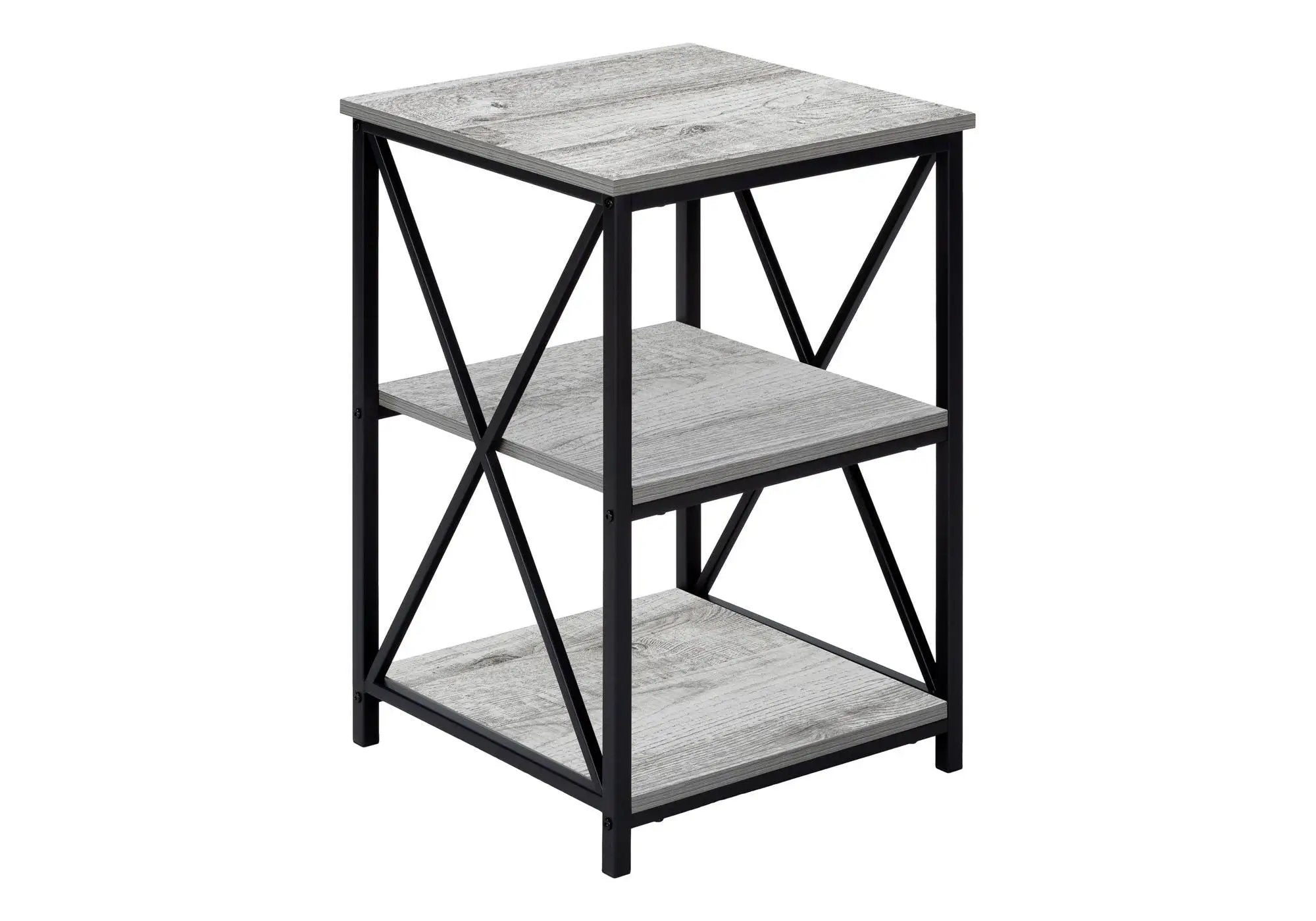 3 Tier Accent Table, Side Marble Look Contemporary & Modern by Unique Piece Furniture