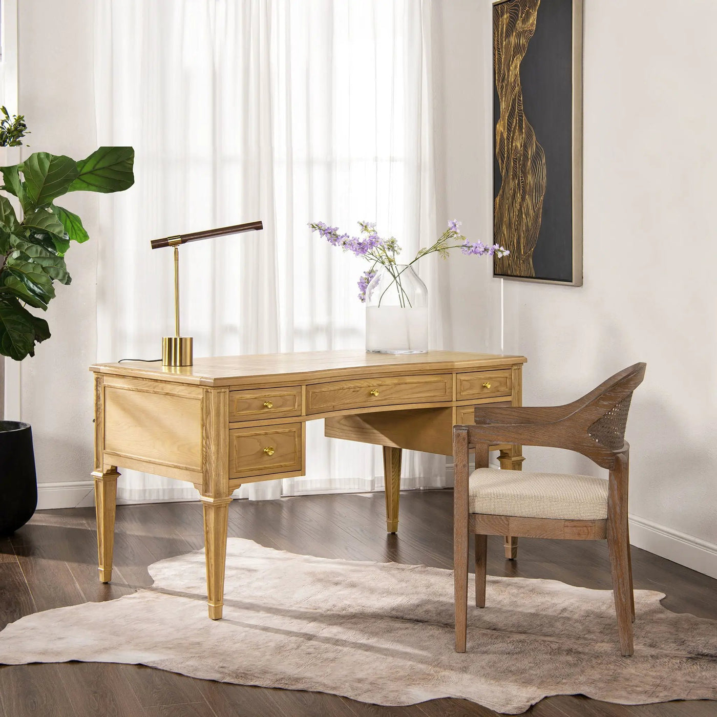 Dauphin - 5 Drawer Executive Desk by HouseOfZazla