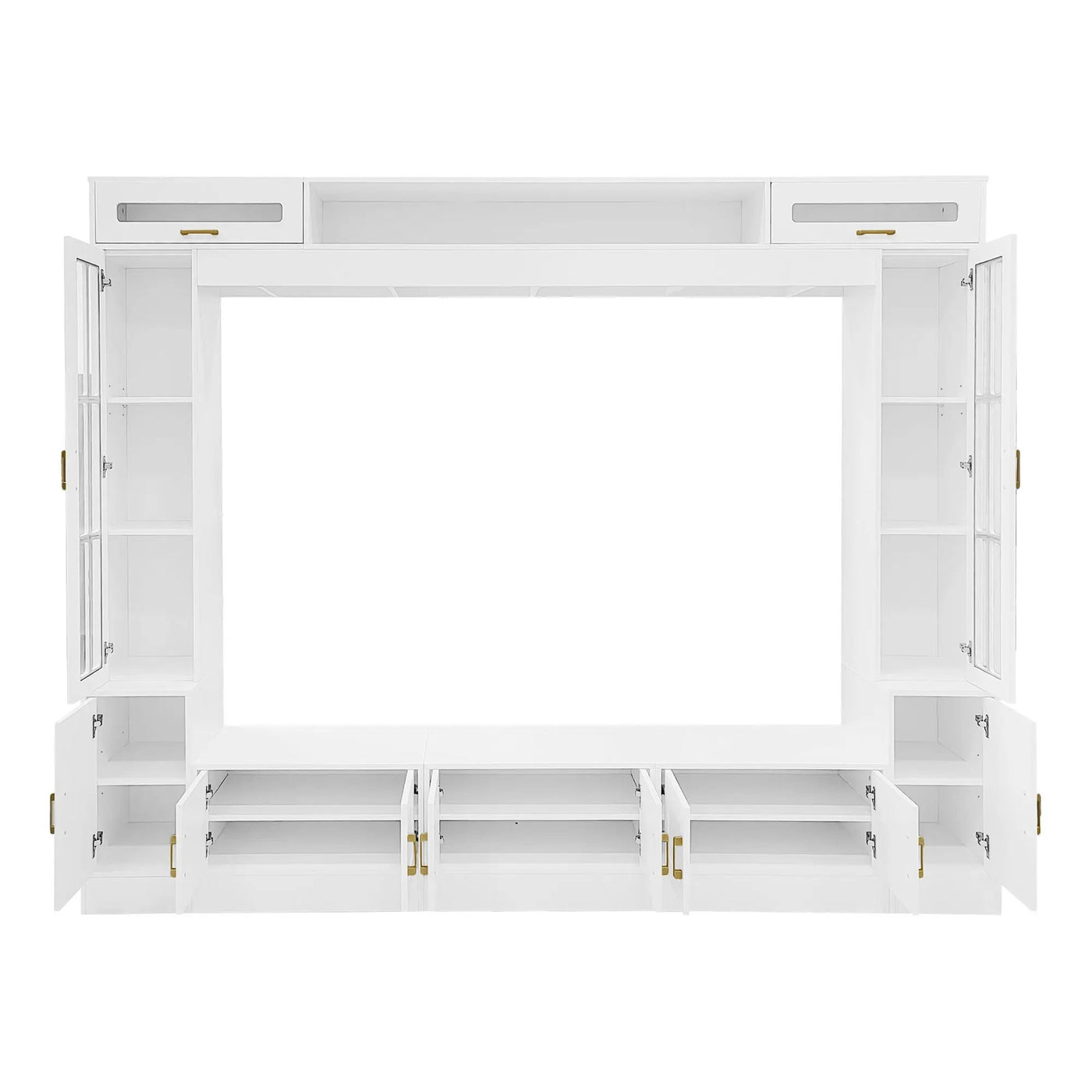 Wall Unit Entertainment Center With Bookshelves For TVs Up to 80" by HouseOfZazla