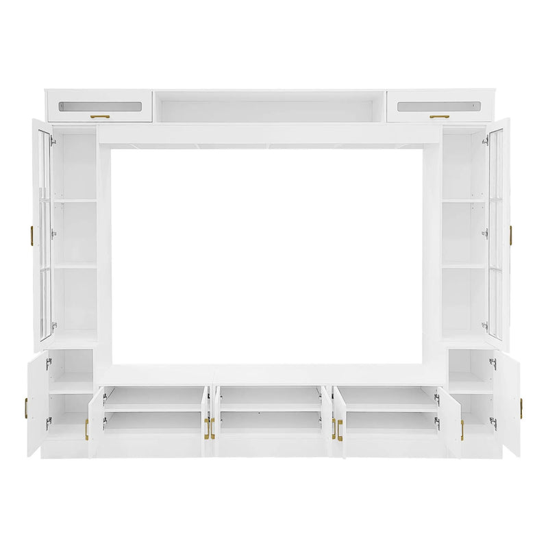Wall Unit Entertainment Center With Bookshelves For TVs Up to 80" by HouseOfZazla