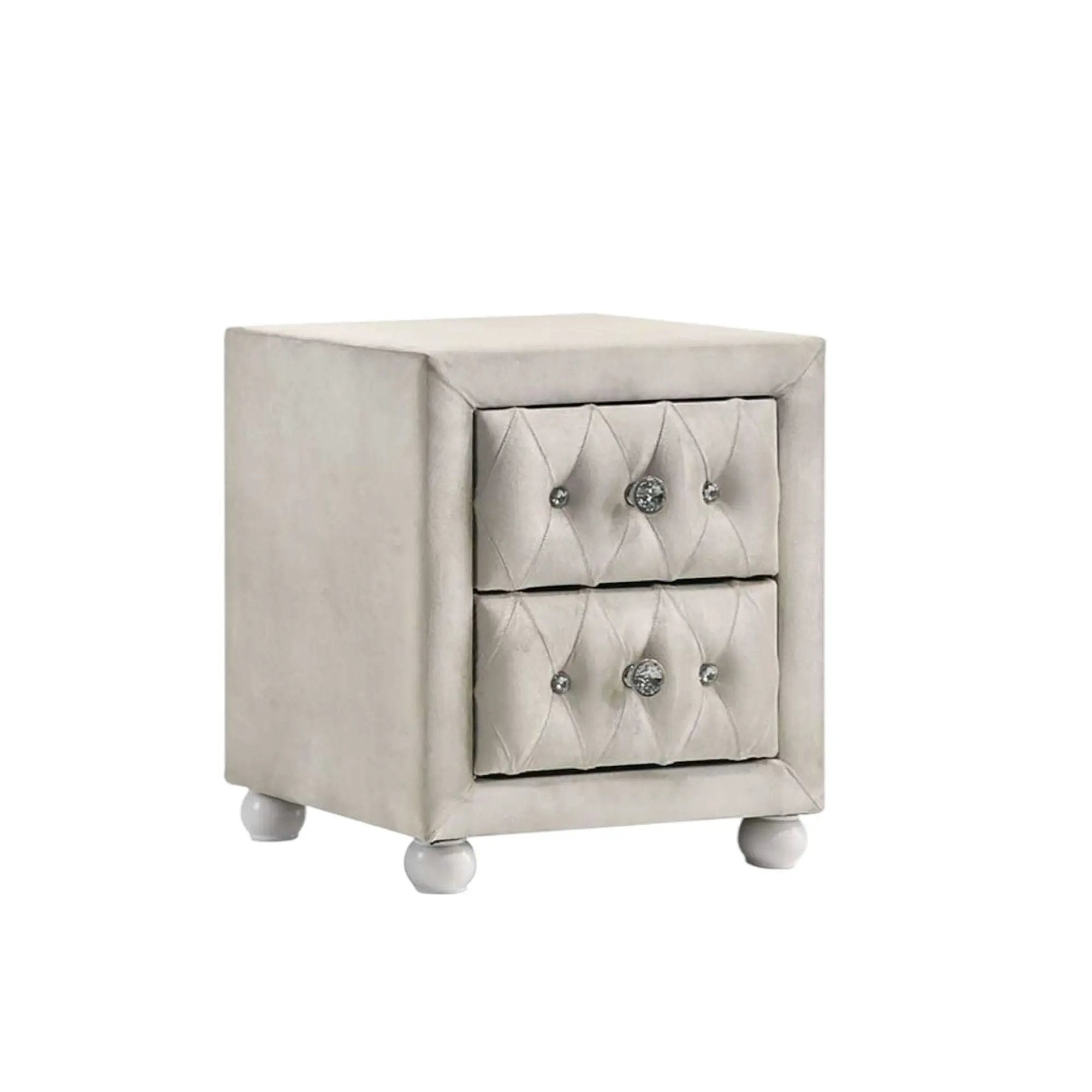 Reggie - Nightstand - Beige by HouseOfZazla