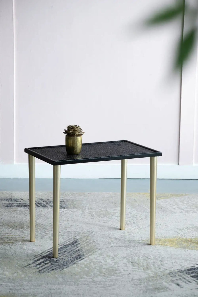 Side Tables (Set of 3) - Black / Gold by HouseOfZazla