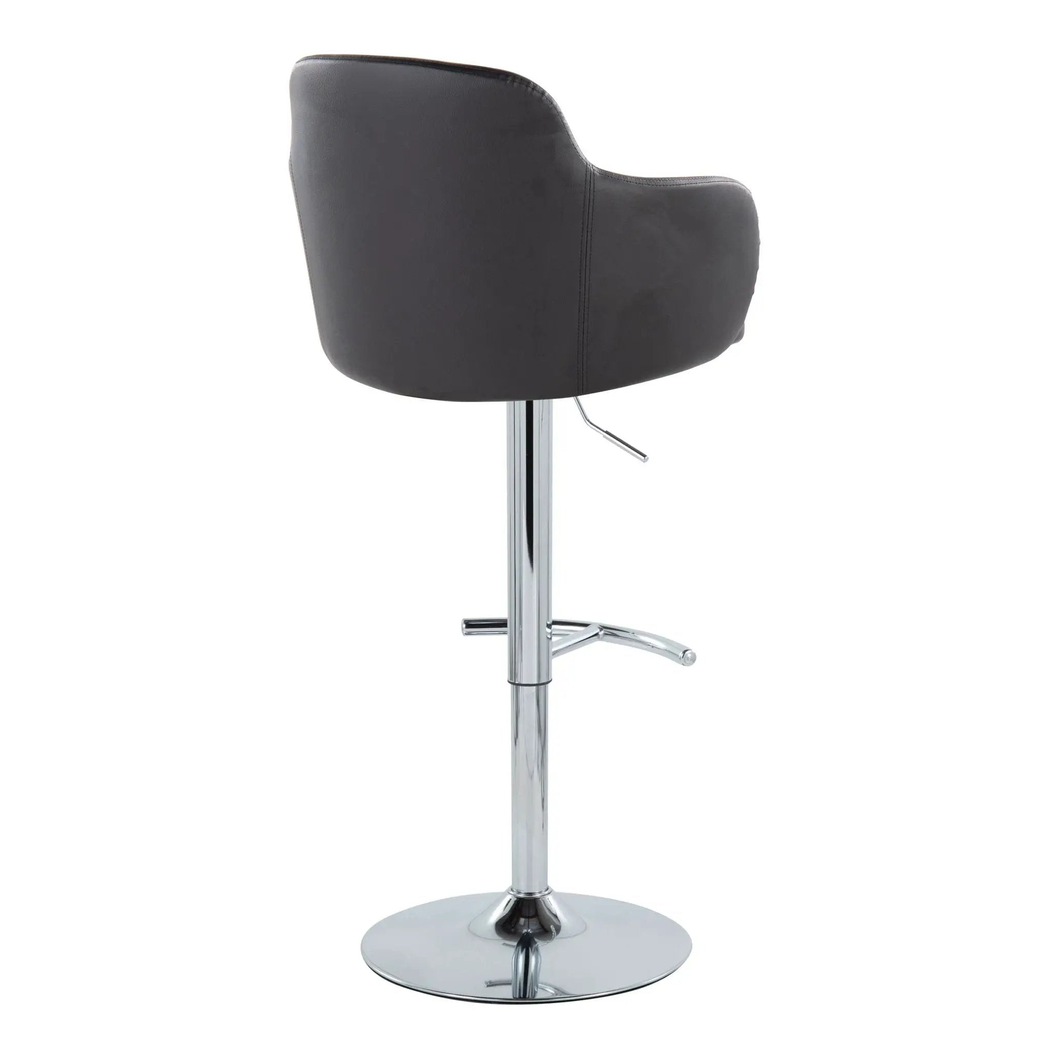 Boyne - Contemporary Adjustable Barstool With Swivel & Rounded T Footrest (Set of 2) by HouseOfZazla