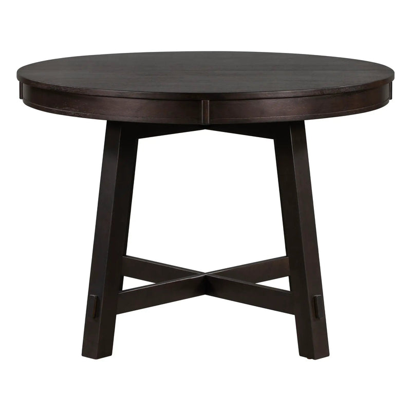 Gia - Round Extendable Dining Table With 16" Leaf Wood by Unique Piece Furniture