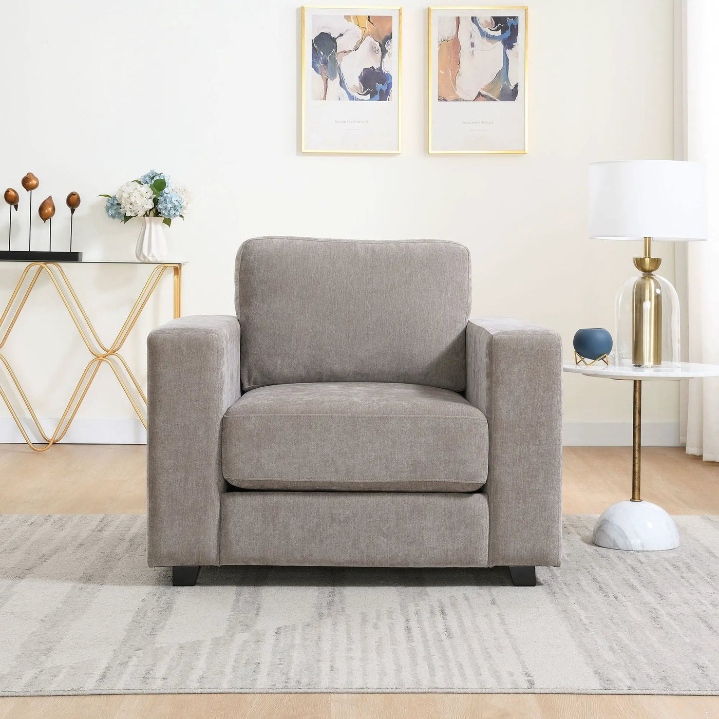 Oversized Accent Chair With Widen Arm For Living Room by HouseOfZazla