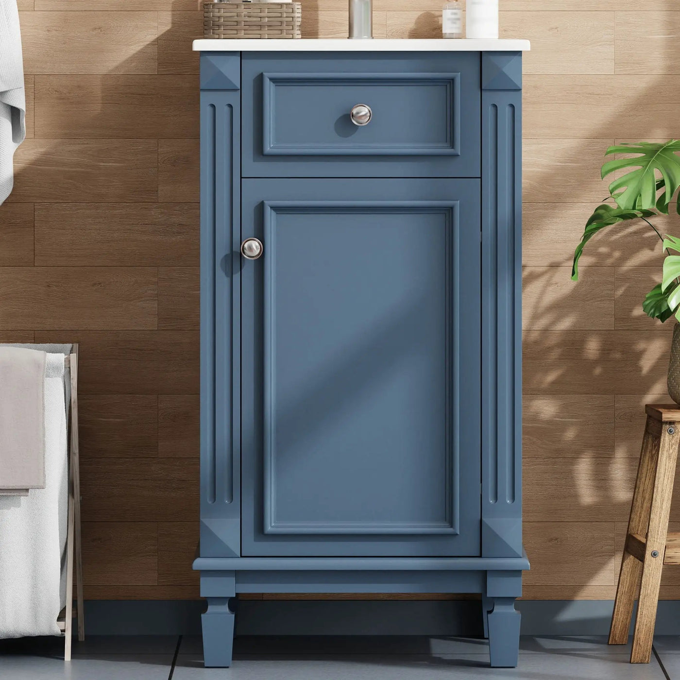 Bathroom Vanity With Sink, Soft-Closing Door, Adjustable Shelf by Unique Piece Furniture