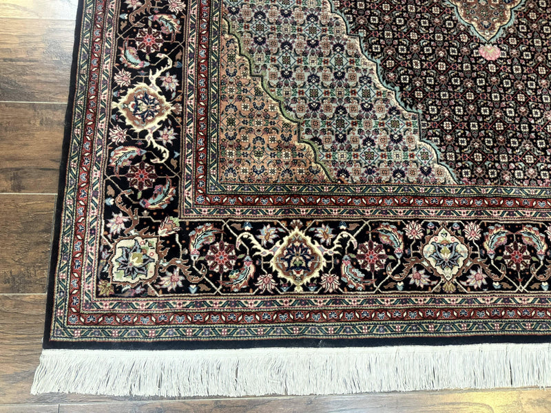 Sino Persian Rug 6x9, Herati Very Fine 400 KPSI, Black by Jewel Rugs