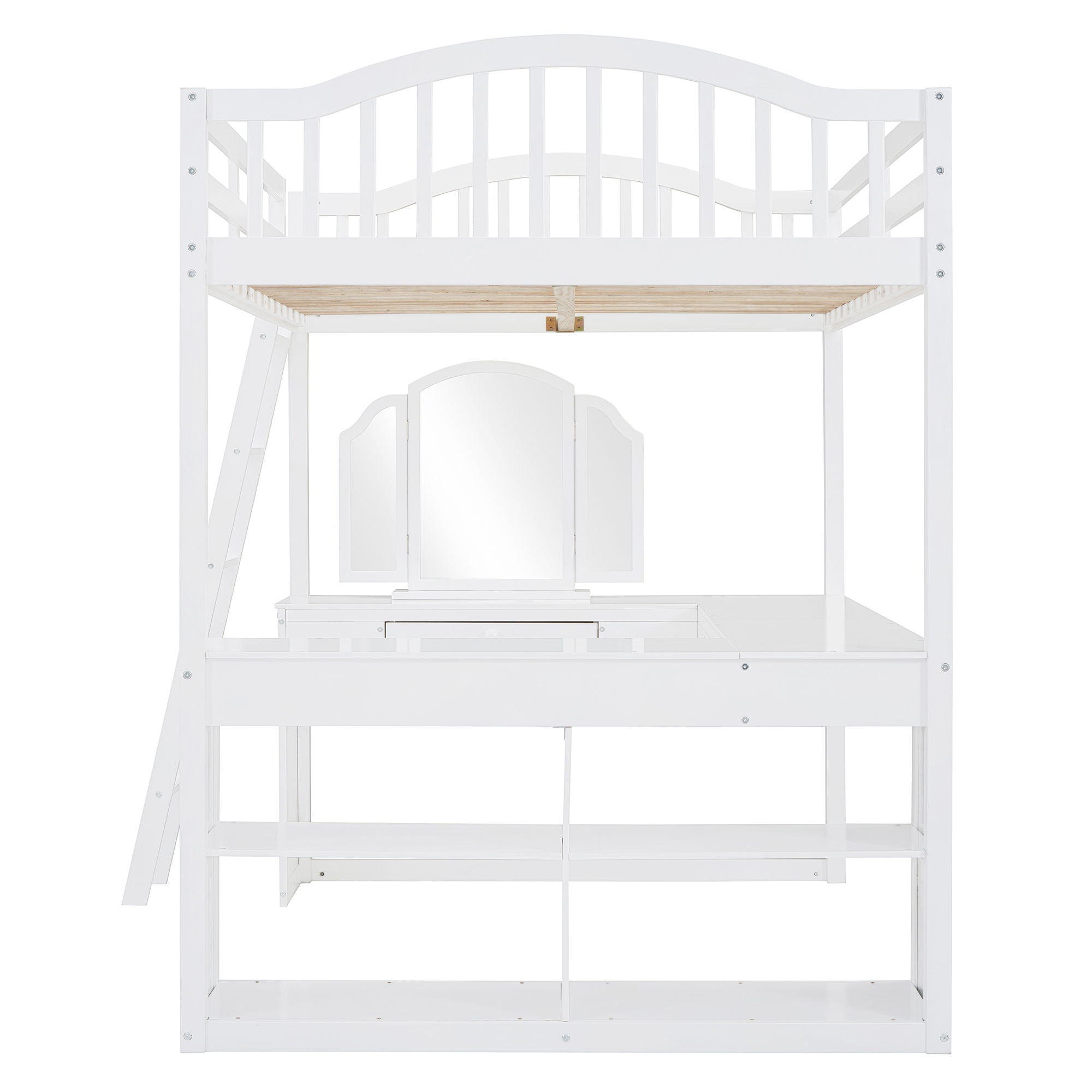 Loft Bed With Drawers, Cabinet, Shelves With Desk by HouseOfZazla