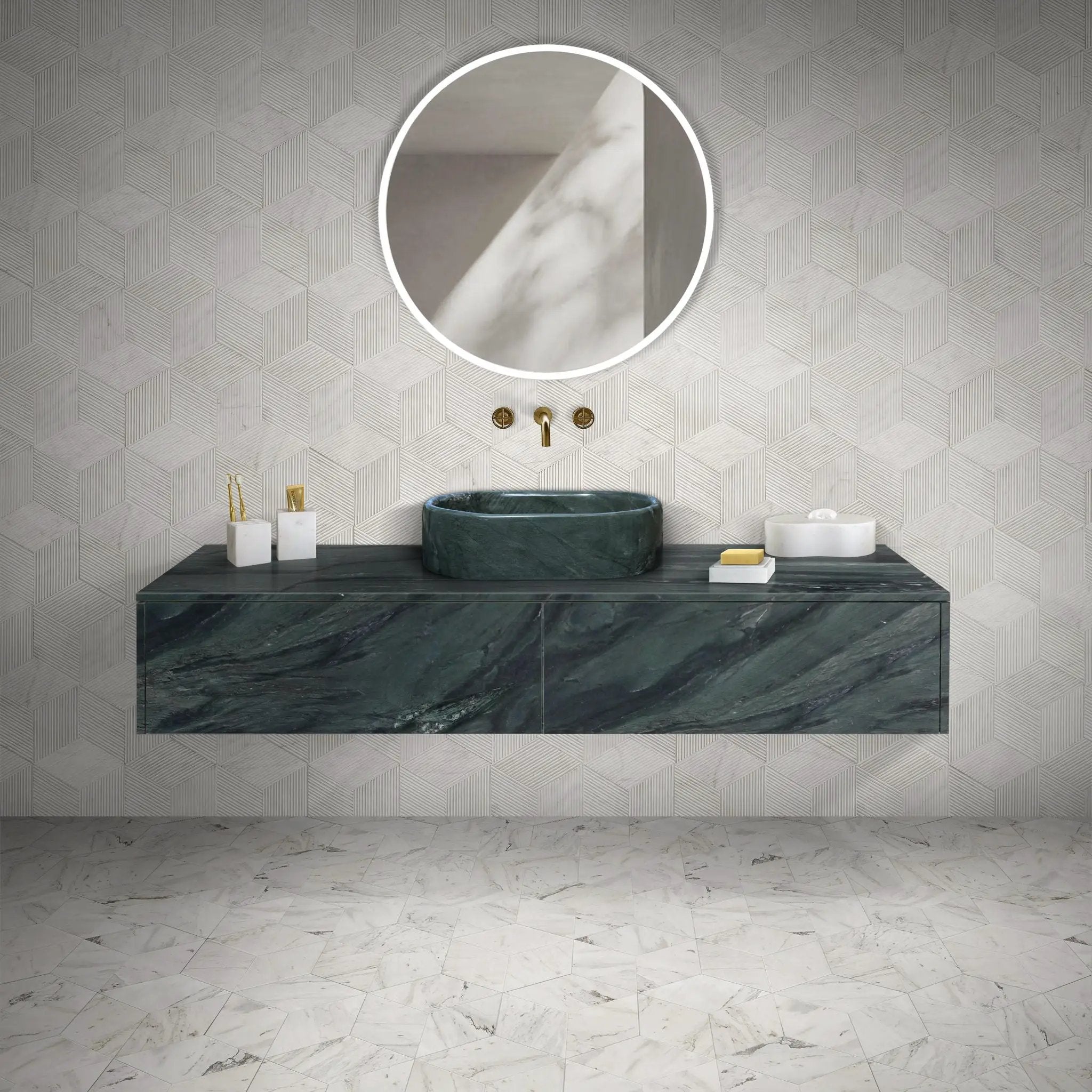 Bathroom Vessel Sink, Semi Polished Surface by HouseOfZazla