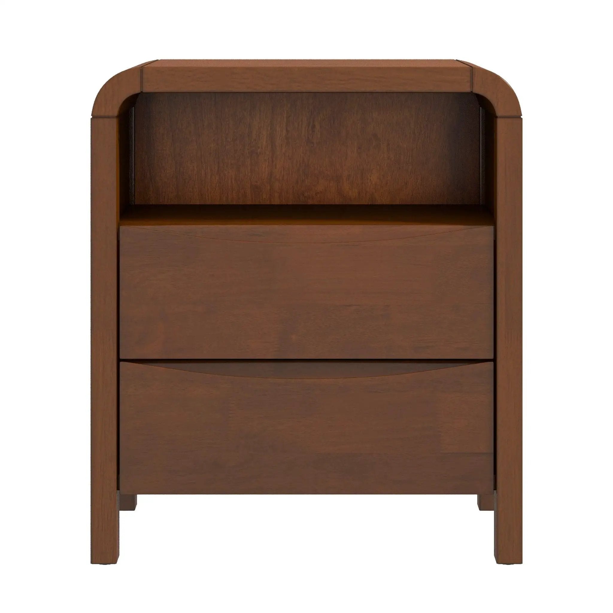 Lionel - Nightstand 2 Drawer - Brown by HouseOfZazla