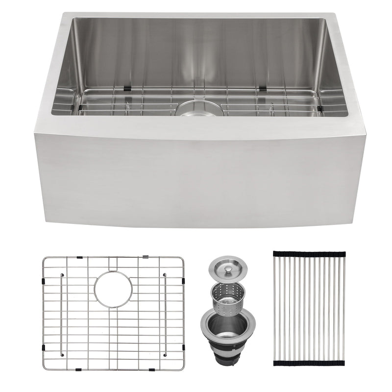 Farmhouse Kitchen Sink Stainless Steel Apron Front by HouseOfZazla