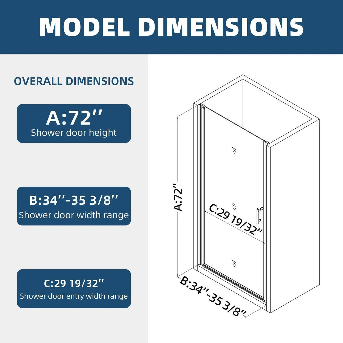 Universal Pivot Shower Door by HouseOfZazla