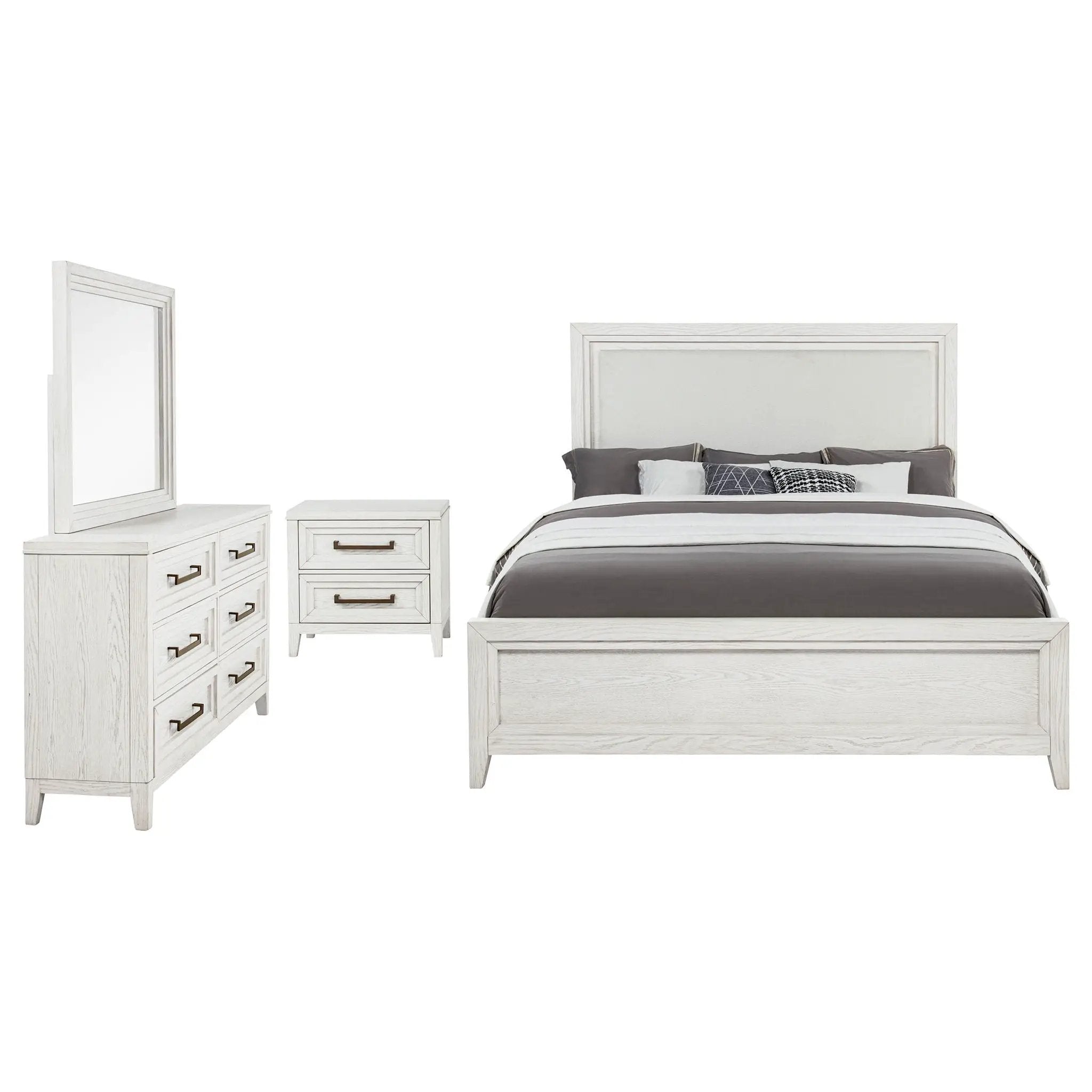 Marielle 4-piece Queen Bedroom Set Distressed White by Unique Piece Furniture