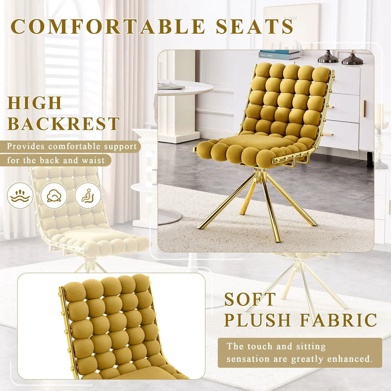 Puffy Bubble, Ball Chain Dining Chairs For Dining Room (Set of 2) by Unique Piece Furniture