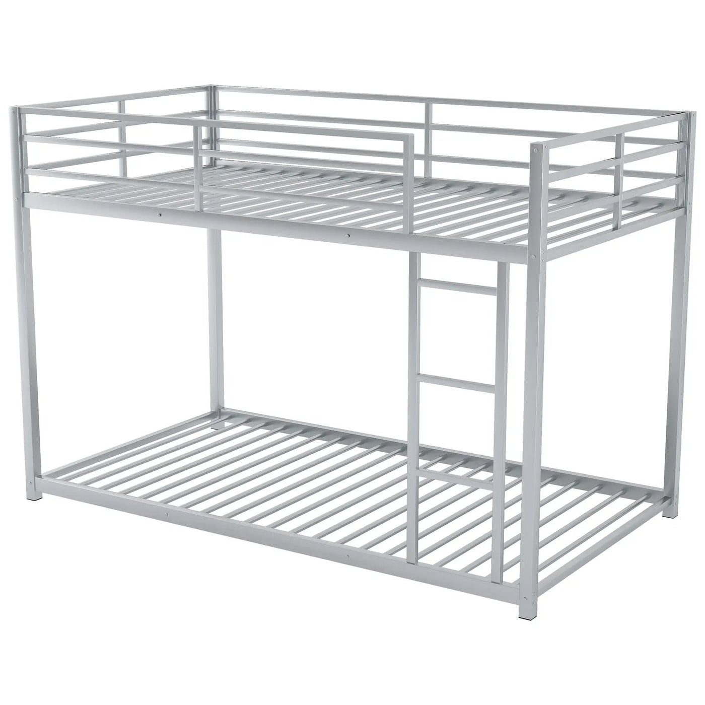 Metal Bunk Bed, Low Bunk Bed With Ladder by HouseOfZazla