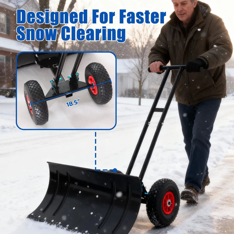 30" Heavy Duty Snow Shovel with Wheels by HouseOfZazla