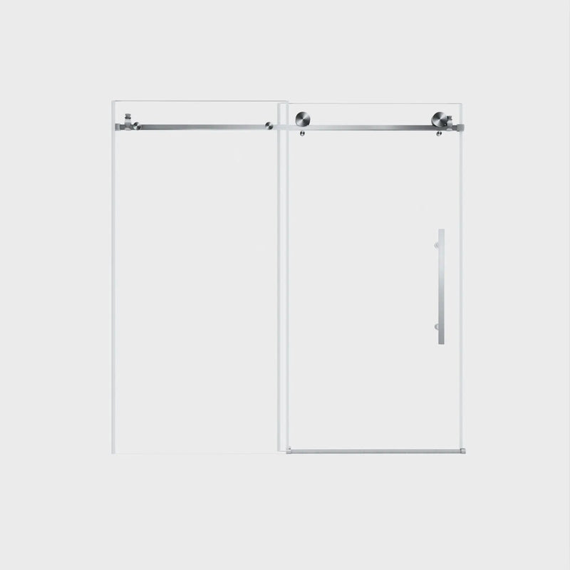 Frameless Shower Door, Smooth Sliding Tracks by HouseOfZazla