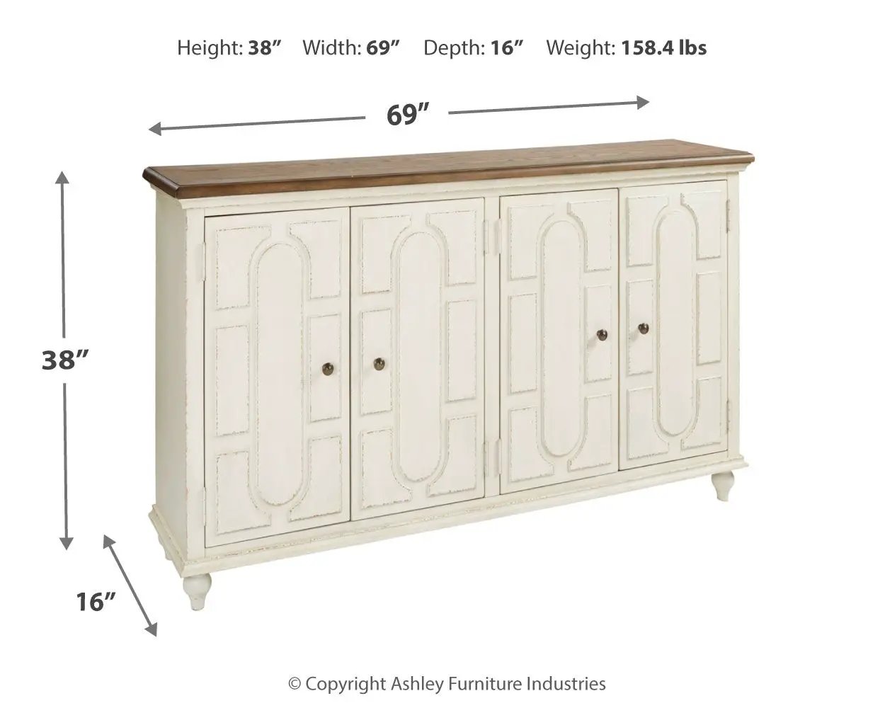 Roranville - Accent Cabinet - Antique White by Unique Piece Furniture