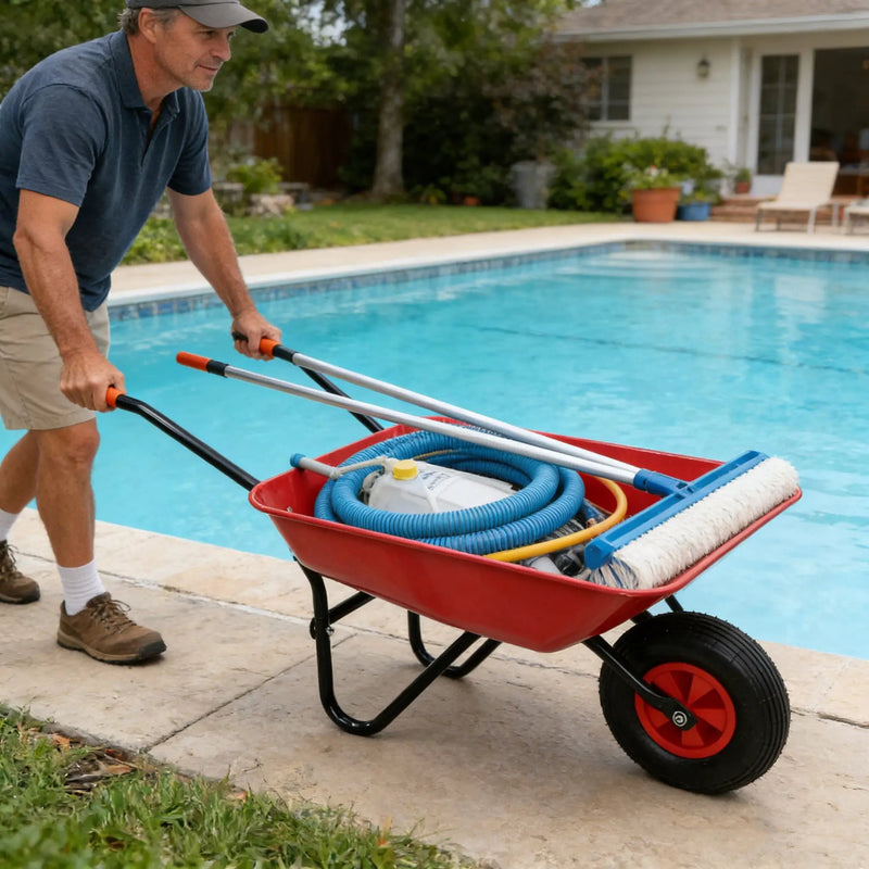 Steel Tray Wheel Barrow Trolley by HouseOfZazla