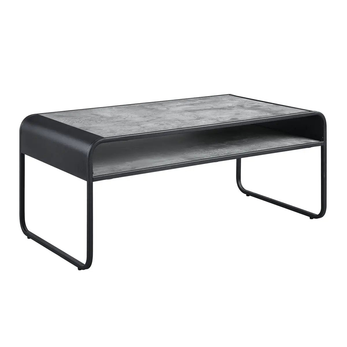 Raziela - Concrete Coffee Table - Black / Gray by Unique Piece Furniture