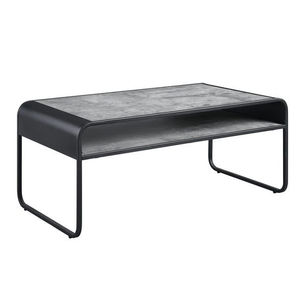 Raziela Concrete Coffee Table - Black / Gray